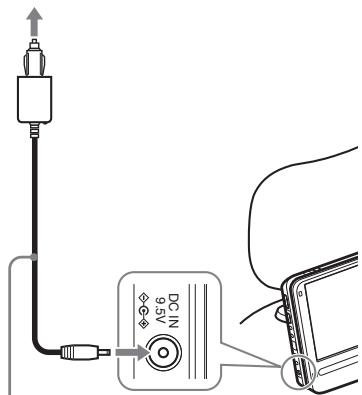 SONY DVP-FX930 - Schlieben Sie den Fahrzeugadapter an. - 1