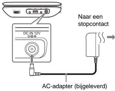 SONY DVP-FX980 - De AC-adapter aansluiten. - 1