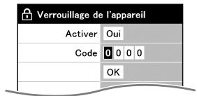 SONY PRS-505 - Appuyez sur / / pour sélectionner « code », puis appuyez sur les touches numériques pour saisir un mot de passe. - 1