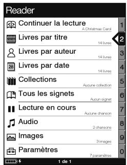 SONY PRS-505 - Tri de la liste de livres - 2