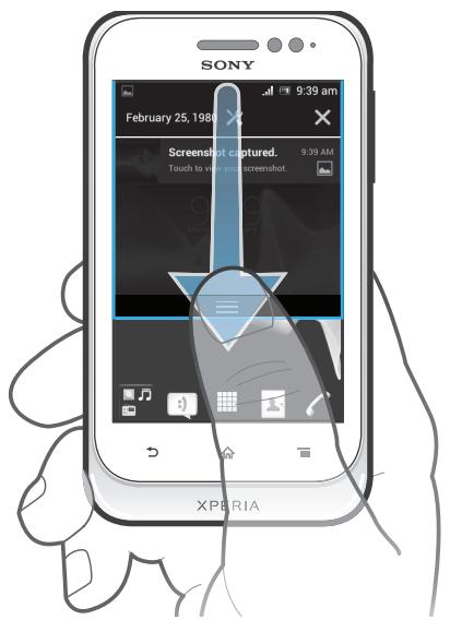 SONY XPERIA TIPO - Pour ouvrir le volet de notification - 1