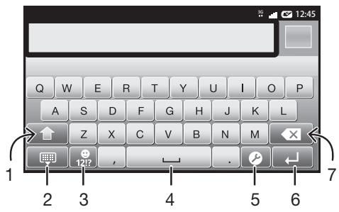 SONY XPERIA TIPO - Utilisation du clavier virtuel - 1