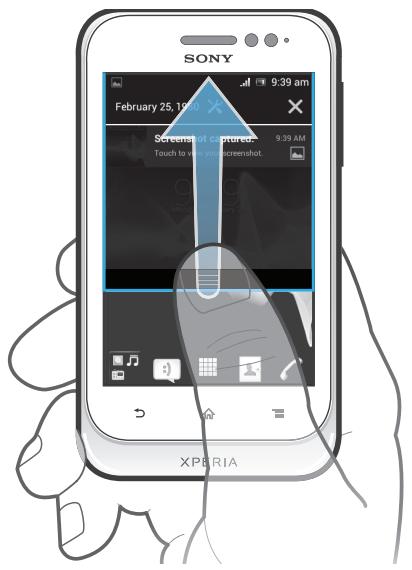 SONY XPERIA TIPO - Pour fermer le volet de notification - 1