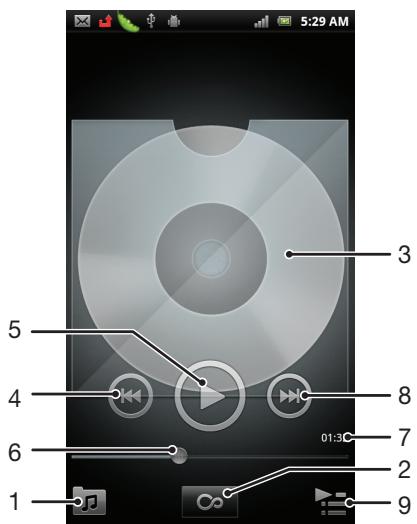 SONY XPERIA TIPO - Présentation du lecteur de musique - 1