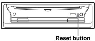 SONY DVX-11A - Resetting the unit - 1