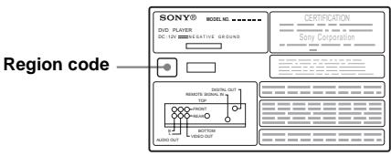 SONY DVX-11A - Region code - 1