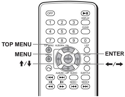 SONY DVX-11A - Using the menus on DVDs - 2