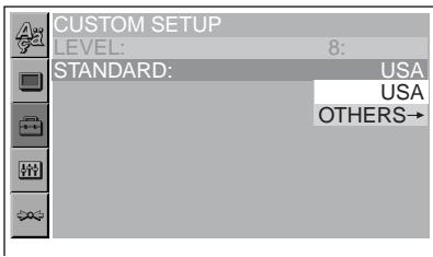 SONY DVX-11A - Cambio de area y del nivel de clasificacion depelliculas PVD - 1
