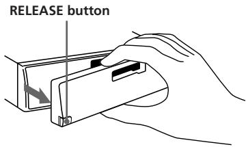 SONY XR-3503MK2 - Detaching the Front Panel - 1