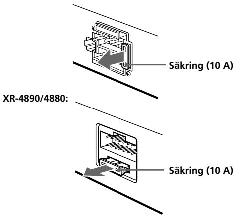 SONY XR-4890 - Byta säkring - 1