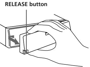 SONY XR-C110 - Detaching the Front Panel - 1