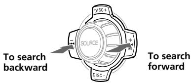 SONY XR-C5300RV - Locating a specific point in a track - Manual Search - 1