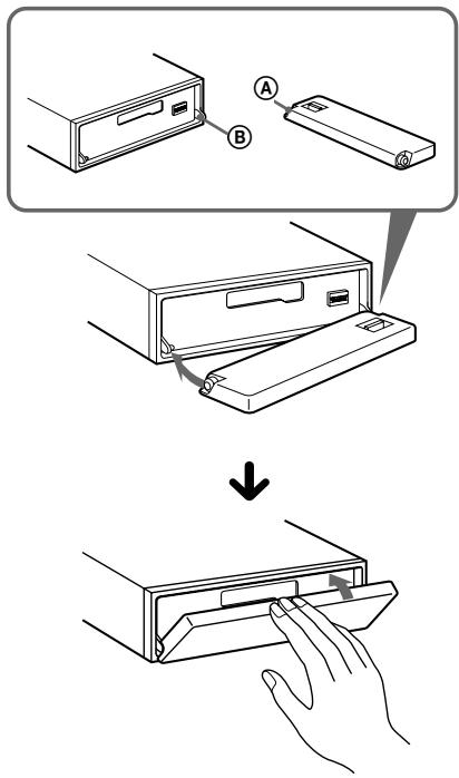 SONY XR-C5300RV - Attaching the front panel - 1