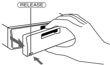 SONY XR-C6090R - Detaching the front panel - 1