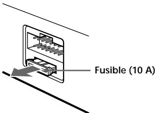 SONY XR-C6210R - Sustitución del fusible - 1