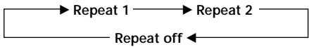 SONY XR-C7500RX - Reprodução repetitiva das faixas — Reprodução repetitiva - 1
