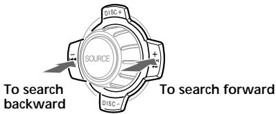SONY XR-C7500RX - Locating a specific point in a track — Manual Search - 1
