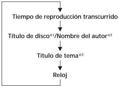 SONY XR-C850RDS - Cambio de los elementos visualizados - 1