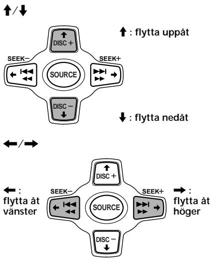 SONY XR-M500R - Använda menyn - 1