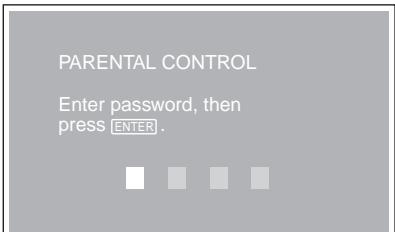 SONY DVX-11B - Pour désactiver le contrôle parental - 1