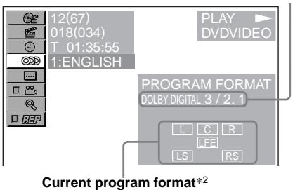 SONY DVX-11B - Checking the program format BVD - 3