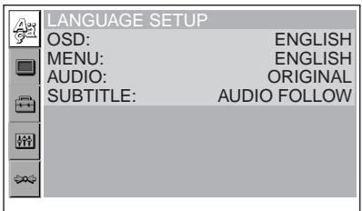 SONY DVX-11B - Druk op (SETUP). - 1