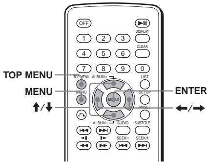 SONY DVX-11B - Utilisation du menu avec des DVD - 1