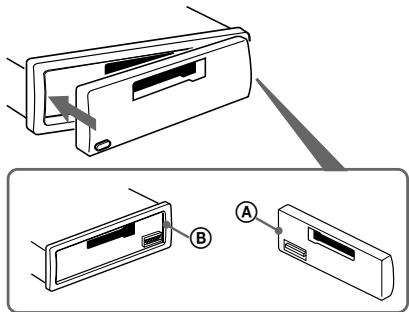 SONY XR-L210 - Het frontpaneel bevestigen - 1