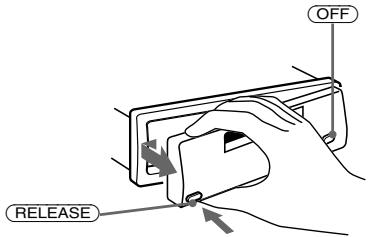 SONY XR-L240 - Detaching the front panel - 1