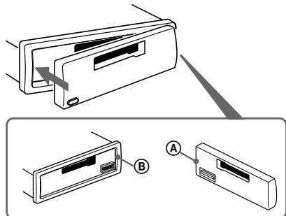 SONY XR-L240 - Het frontpanel bevestigen - 1