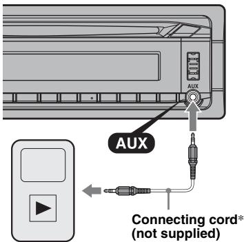 SONY MEX-BT3800U - Connecting the portable audio device - 1