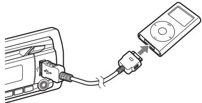 SONY MEX-BT3800U - Connect the iPod to the USB connector via the dock connector to USB cable. - 1
