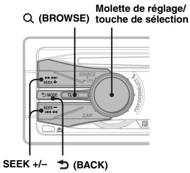 SONY MEX-BT3800U - Recherche d'une plage par nom — Quick-Browser - 1