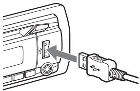 SONY MEX-BT3800U - Collegare il dispositorio USB al terminale USB. - 1