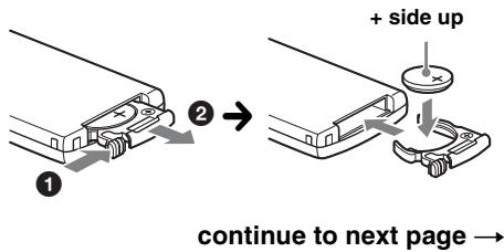 SONY MEX-BT3800U - Replacing the lithium battery of the card remote commander - 1