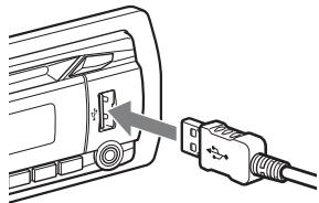 SONY MEX-BT3800U - Raccordez le périphérique USB au connecteur USB. - 1