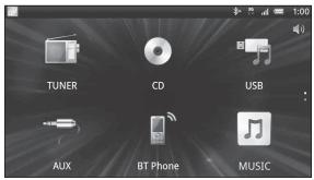 SONY DRIVE S - Selecting the source or application - 1