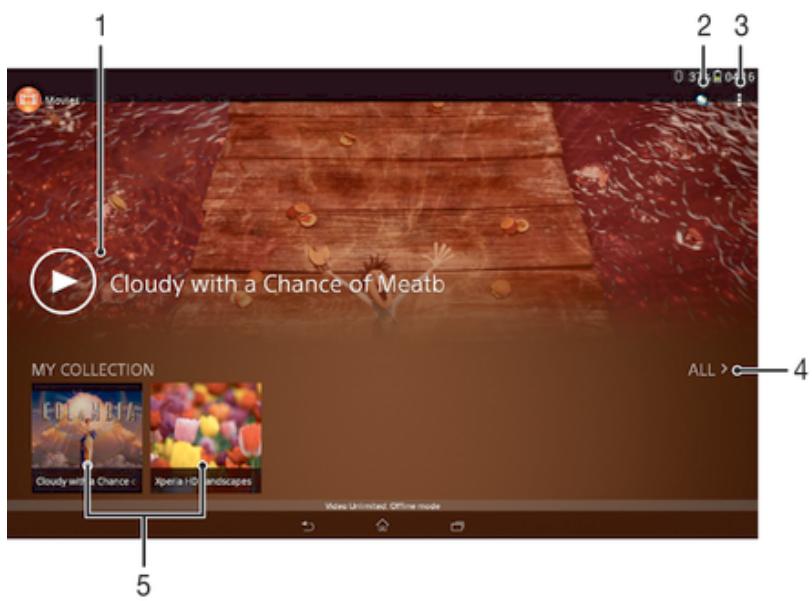 SONY XPERIA TABLET Z (SGP312FR) - Regarder des vidéos dans l'application Films - 1