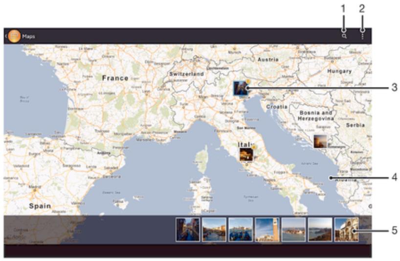 SONY XPERIA TABLET Z (SGP312FR) - Affichage de vos photos sur une carte - 1