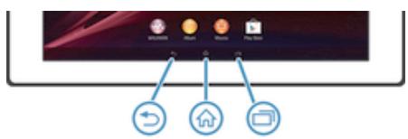 SONY XPERIA TABLET Z (SGP312FR) - Utilisation des touches - 1
