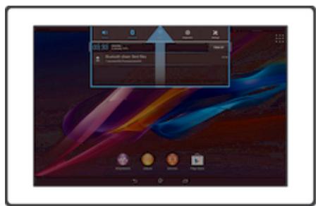 SONY XPERIA TABLET Z (SGP321FR) - Pour fermer le panneau de notification - 1