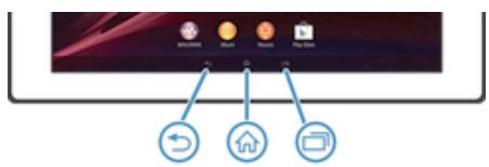SONY XPERIA TABLET Z (SGP321FR) - Utilisation des touches - 1