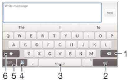 SONY XPERIA Z2 SGP511E1, SGP521E1 - Clavier virtuel - 1