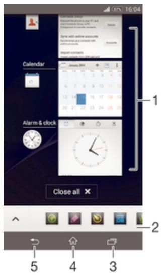 Calendar 1 Alarm & clock Close all ✗ 5 4 3 1 2 3 4 5