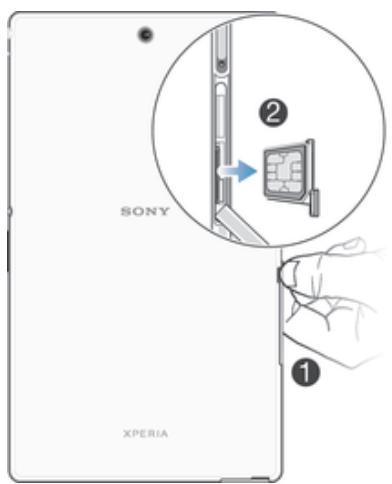 SONY XPERIA Z3 TABLET COMPACT - Pour insérer la carte nano SIM - 2