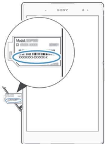 SONY XPERIA Z3 TABLET COMPACT - Numéro IMEI - 1