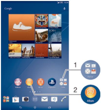 SONY XPERIA Z3 TABLET COMPACT - Raccourcis et dossiers - 1