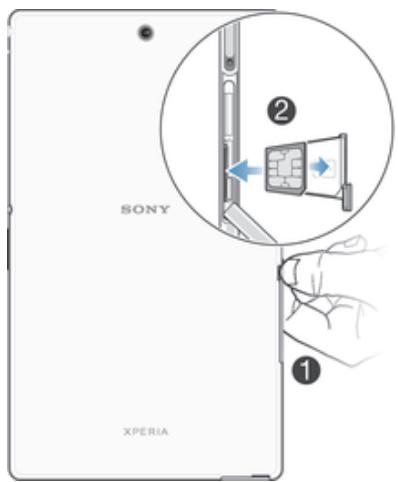SONY XPERIA Z3 TABLET COMPACT - Pour insérer la carte nano SIM - 1