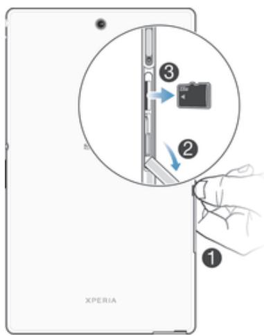 SONY XPERIA Z3 TABLET COMPACT - Pour retarder la carte mémoire - 1