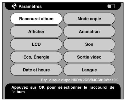 EPSON PHOTOPC P-1000 - Modification des paramètres du PhotoPC P-1000 - 1